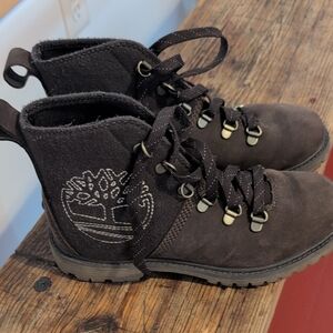 Timberland Ladies Dark Brown Lace-Up Boots